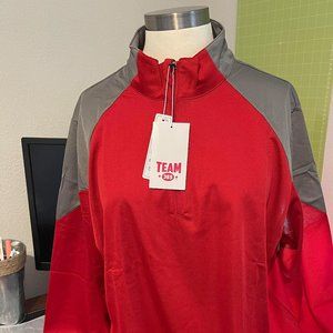 Men's Red Quarter-Zip Pullover/Sports/Outdoors